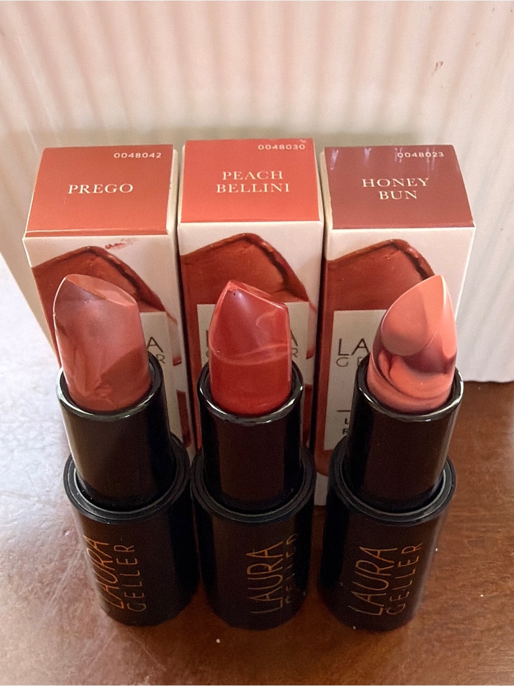 BUNDLE, of 3 ,Laura Geller Prego,Peach Bellini ,Honey Bun